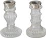Boltze Home Bougeoir verre transparent H11,5cm