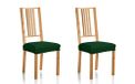 Martina Home Emilia Stoelhoezen voor stoel, stof, flessengroen, 2 stuks