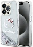Hello Kitty - Liquid Glitter Case - iPhone 13 Pro Max - Sierlijke Bescherming - Zilver