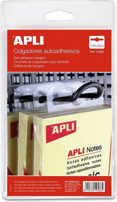 Apli Transparant Plastic Hangers (100 stuks)