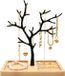 Galeara design Sieradenhouder zwart metaal - Sieradenboom met houten voet - Sieradenstandaard kettingen ringen armbanden FURO