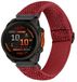 By Qubix - Elastische Solo Loop nylon bandje - Rood - 22mm Quickfit - Geschikt voor Garmin Fenix 7 / 6 / 5