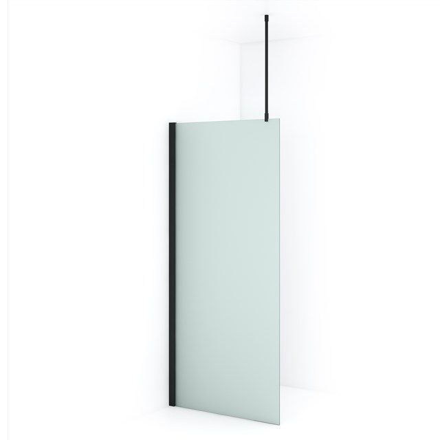 Maxaro Inloopdouche Diamond 90cm 8mm Mat Zwart
