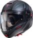 Caberg Levo X Manta casque de moto, pliable, noir mat/anthracite-rouge, L