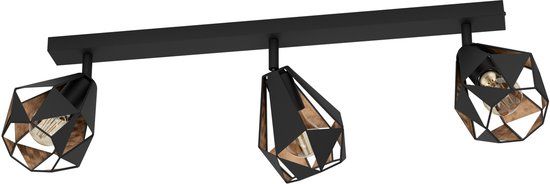 EGLO Carlton 7 Spot - E27 - 73 cm - Zwart|Koper - Staal