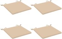 vidaXL - 4-Piece - Zitkussens - SOEST - 4 - st - 100% - Polyester - Crèmekleurig