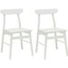 Icecat Chaise de salle à manger 2 pcs blanc 43 x 44,5 x 77 cm