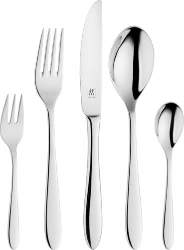 ZWILLING Style Bestekset, 60-delig, voor 12 personen, 18/10 roestvrij staal/hoogwaardig lemmetstaal, gepolijst, zilver