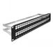 Delock 48 poorts keystone patch panel 19 inch met stamreliëfs 2U zwart