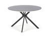 Table ronde laqué noir avec liseré blanc 120cm