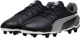 Puma King Match FG/AG Voetbalschoenen Junior Zwart - Wit - Donkergrijs