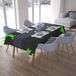 Bonamaison Tafelkleed, Anti-Mold, Sneldrogend, Waterdicht, 100% Polyester Tafellaken, Neon groene rook, 140 x 200 Cm