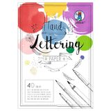 Ursus 2498 46 99 - Handletteringpapier "Colourful", 40 vellen, DIN A4, 190 g/m² briefkarton in 15 kleuren, knutselpapier voor individuele vormgeving, DIY & decoratie