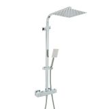 Hudson Reed Arvel Colonne de douche thermostatique - Pomme de douche carrée et douchette - Chrome