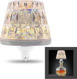 REV LAMPRUSCO CRISTAL Led-flessenlamp met accu, tafellamp, draadloos, 130 lm, 1,6 W, 2500 mAh, flessenlicht dimbaar in warmwit, touch-tafellamp voor binnen en buiten, IP54