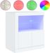 vidaXL Dressoir met LED-verlichting 60x37x67 cm wit