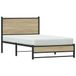 Maison Exclusive - Lit exclusif en métal, finition chêne Sonoma, sans matelas, dimensions 107x203 cm