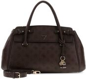GUESS Diana 3 Compartment Satchel Handtas Schoudertas Chocolate Logo Donkerbruin