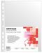 OFFICE PRODUCTS Catalogushoezen voor brochures, 100 stuks, DIN A4, glashelder, kristalhelder, open aan de bovenkant, doorzichtige hoezen, geperforeerde plastic hoes, PP, transparant, 40 micron