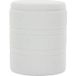 Pouf de rangement rond en tissu sherpa blanc avec couvercle réversible pour salon et chambre