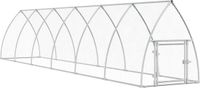 vidaXL Kippenhok 600x105x120 cm gegalvaniseerd staal zilverkleurig