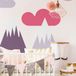 Ambiance Sticker Muursticker voor kinderen - Decoratie voor de babykamer - Gigantische muursticker voor kinderen, Scandinavische bergen, LOKA - 90x135cm