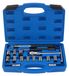 Jeu d'outils pour injecteur diesel - Comprend un coupe-siège et un kit de nettoyage - Jeu de 17 pièces pour démonter les injecteurs - Kit de nettoyage des dépôts de carbone