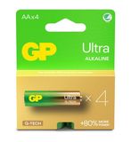 GP Ultra Alkaline AA Batterijen 15AULR6 1.5V 4Pack
