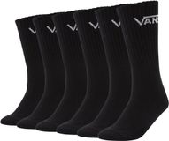 Vans 6 paar Classic Crew sportsokken Tennissokken VN000 QCB Zwart Unisex Katoen Maat 43-46