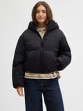 Jack & Jones Puffer Jas met capuchon Lange mouw Kort Unisex Zwart