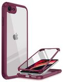 Miracase iPhone SE 2020 / iPhone 8 hoesje met ingebouwde screenprotector, roze