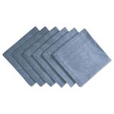 DII CAMZ36965 100% katoen, Chambray servettenset, oversized basic elke dag, blauw 6 stuks