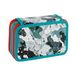 Favorit Pennenetui met 3 vakken voor school, met schrijfwaren, 20 x 13 x 7,5 cm, camouflage-groen