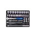king tony 94333MR01 Thermogevormde doppen en accessoires, 1/2 inch, metrisch, 33 stuks
