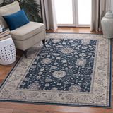 Safavieh Vintage Geïnspireerd Vloerkleed VTG872 Blauw/Neutraal Viscose 100 x 140 cm