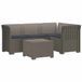 vidaXL Banc de jardin aspect rotin PP gris clair