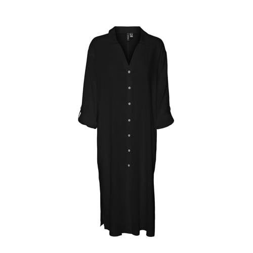 VERO MODA VMLINN Linen Blouse Dress - Black