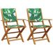 VidaXL Tuinstoel Acaciahout Polyester Groen