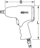 KS Tools 1/2" COMPETITION Mini High Performance pneumatische slagmoersleutel 1.750 Nm