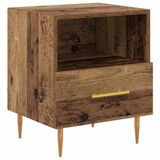 vidaXL Nachtkastje Bruin 40 x 35 x 47,5 cm Bewerkt hout