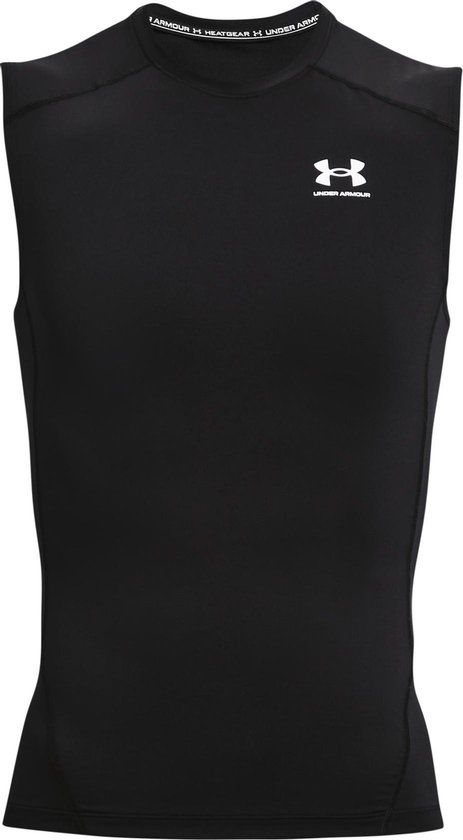Under Armour HG Heatgear Armour Compressie Sportshirt Heren - Zwart - Maat XL