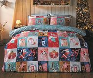 Rapport Home Kerst Dekbedovertrek Advent Calendar - Microvezel - Eenpersoons - 135x200 cm