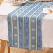 furn. Sea Shells Indoor/Outdoor Tafelloper - Blauw - 220 x 35cm