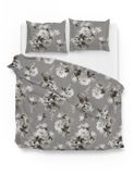 Zohome Ella Dekbedovertrek - Tweepersoons - Flanel - 200x200-220cm - Grijs