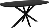 Lizzely Garden & Living Eettafel Deens ovaal 180cm zwart Hero