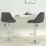 Maison Exclusive - Lot de 2 tabourets de bar en velours gris foncé