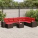 Maison Exclusive - Ensemble de jardin, 9 pièces, avec coussins, marron, en polyrotin