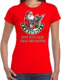 Bellatio Decorations Bol Fout Kerstshirt / Kerst t-shirt Rambo but you can call me Santa rood voor dames - Kerstkleding / Christmas outfit S