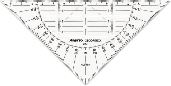 Aristo Geodriehoek - 14 cm - flexibel - transparant - AR-1550