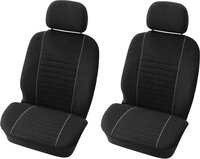 Carpoint Stoelhoezenset Velours Uni Polyester 4-delig Zwart